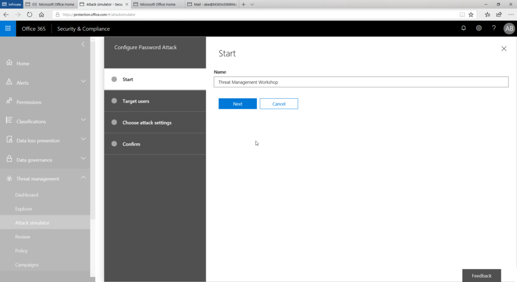 Attack Simulator for Office 365 Threat Intelligence – Brute Force Password  Attack – IT-Pirate